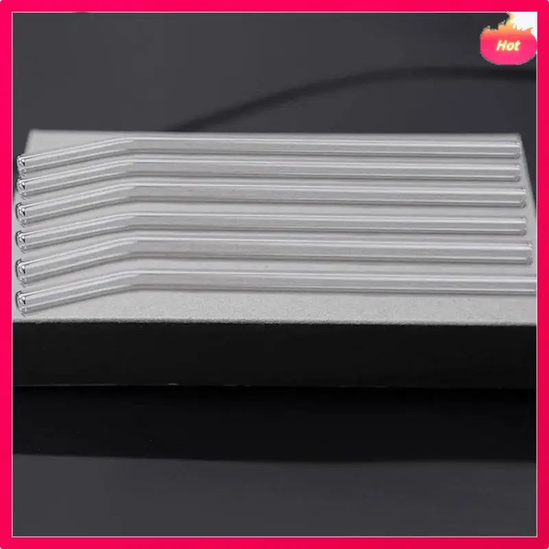 60PCS Reusable Clear Glass Straws Shatter Resistant Glass Drinking Straw 30 Straight & 30 Bent With 20 Cleaning Brushes