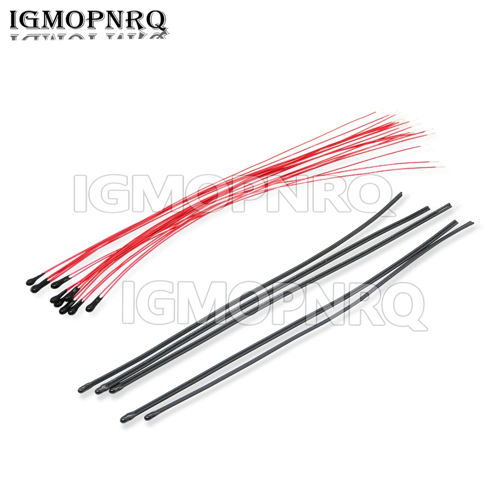 10PCS MF52D MF52B 10K 100K NTC Thermistor 1% Probe with Cable B3950 B3435 10CM Temperature Sensor