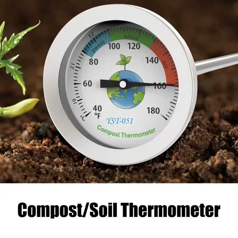 E15A Easy To Use Rustproof Soil Temperature Meter With 200mm Stainless Steel Probe