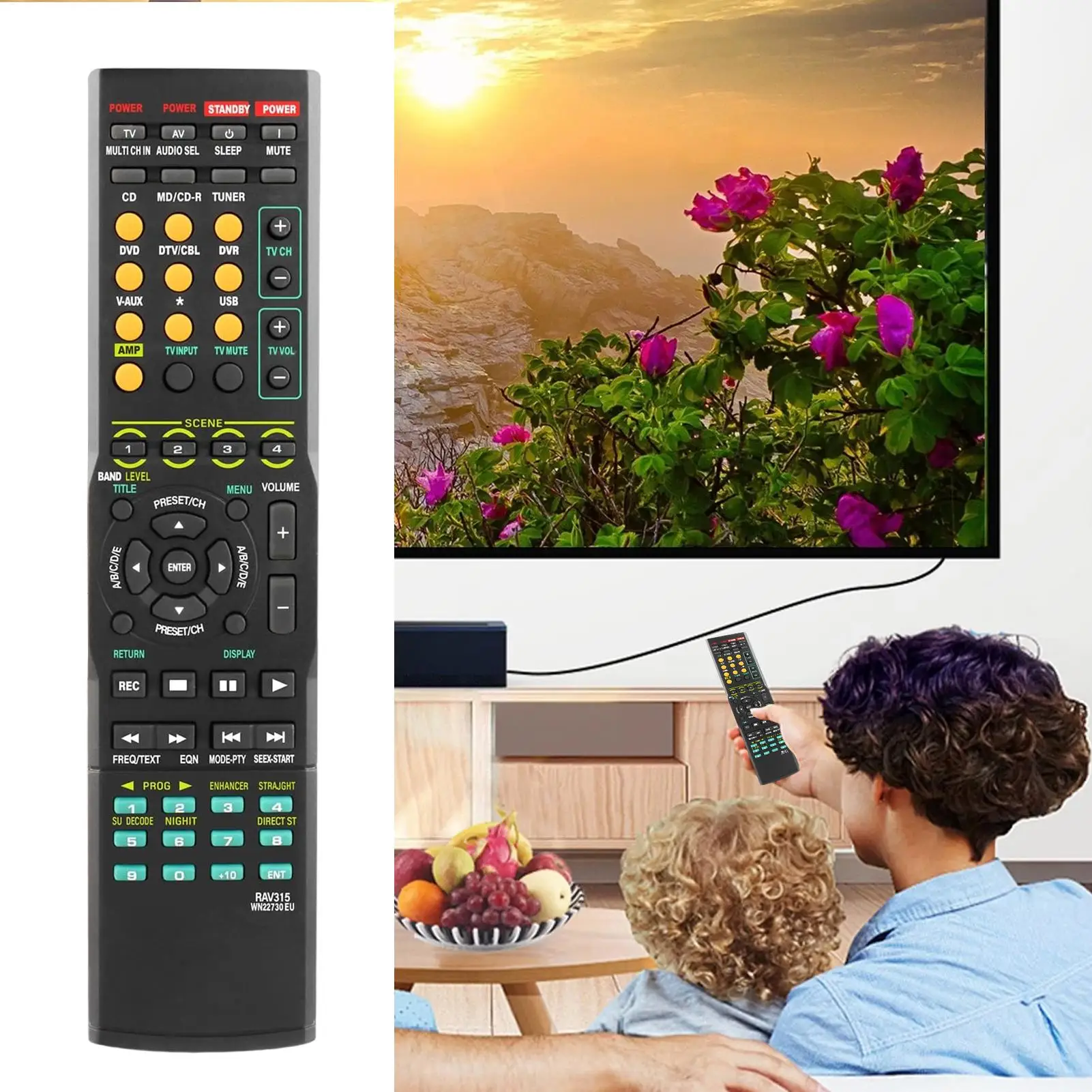 Yamaha AV 수신기 홈 오디오 HTR-6025 HTR-6030 Av 수신기 오디오 교체 원격 제어 홈 오디오 및 비디오 장비