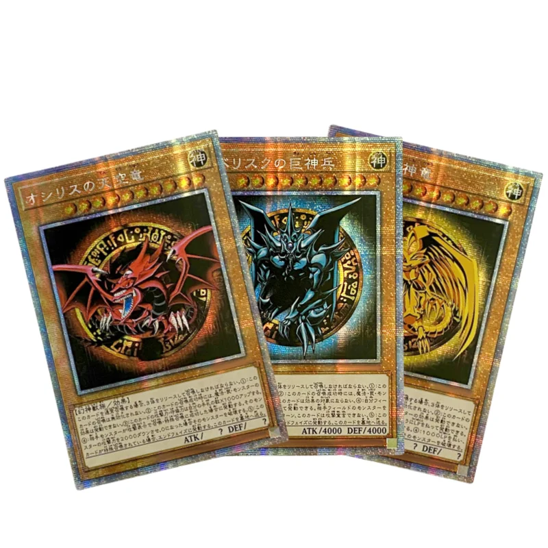 Yugioh Card Egyptian God Obelisk the Tormentor Self Made Anime Game Characters Collection Classic Series DIY Flash Card Toy Gift