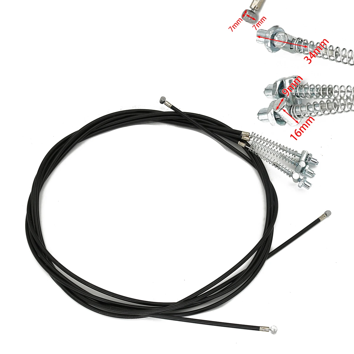 Scooter Wheel Drum Brake Cable 120mm 155mm 165mm 175mm 190mm For Electric Scooter Bicycle Child Bike Brake Cable With Spring