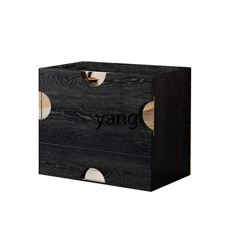 

LMM modern living room retro wind cabinet simple light luxury small apartment wall TV cabinet