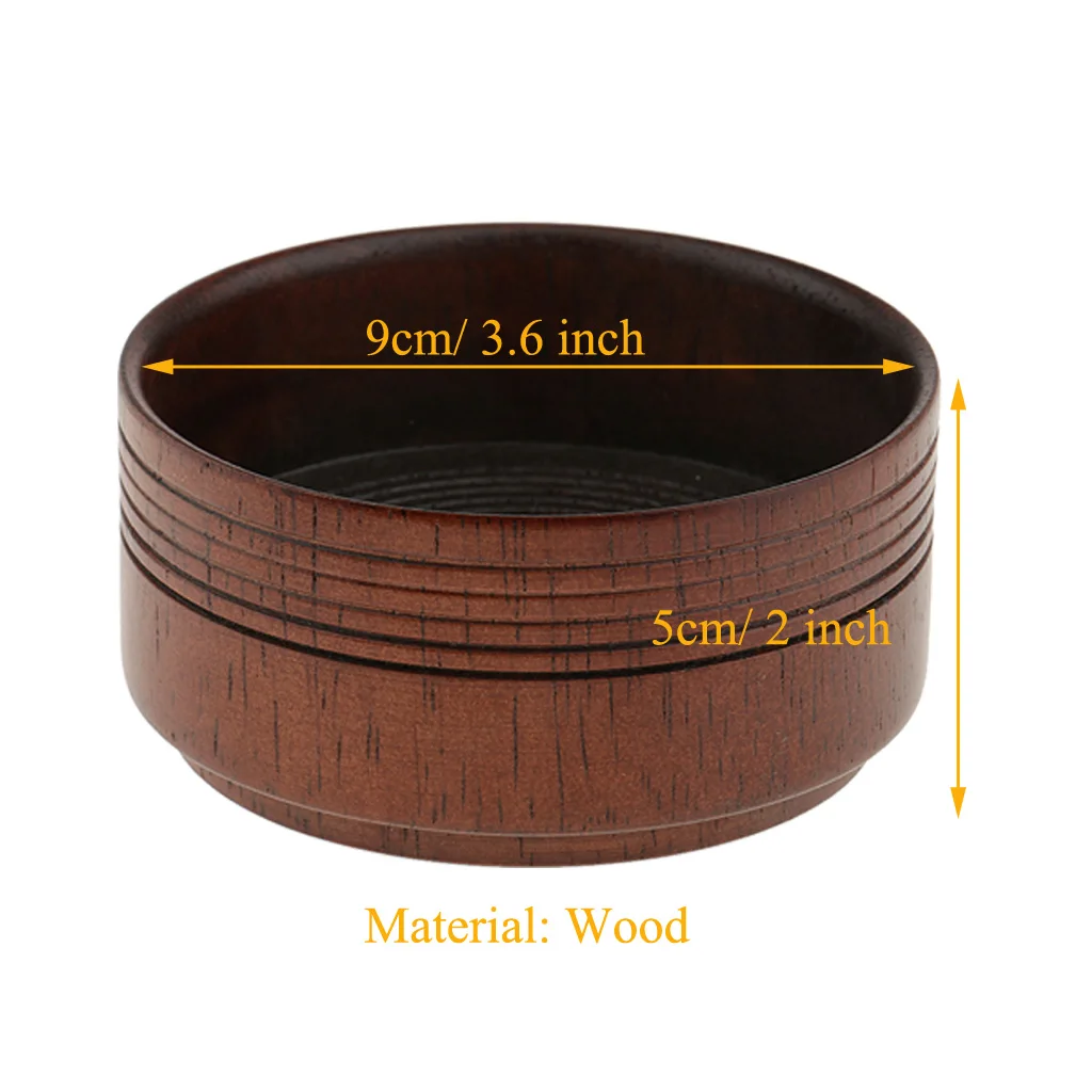 Retro Wood Men's Shaving Mug Bowl Men Barber Beard Shave Soap Cup for Brush