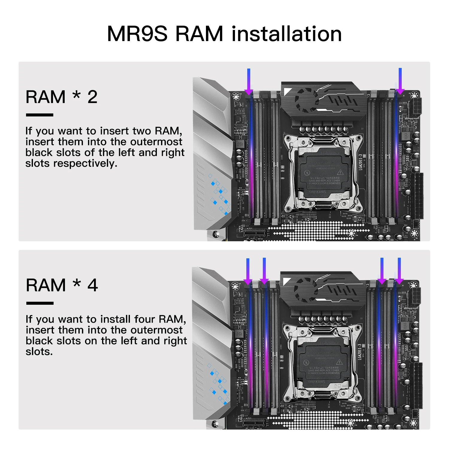 MACHINIST X99 MR9S ATX moederbordset met TPM 2.0-interface LGA 2011-3 Xeon E5 1660 V4 CPU en DDR4 32 GB RAM