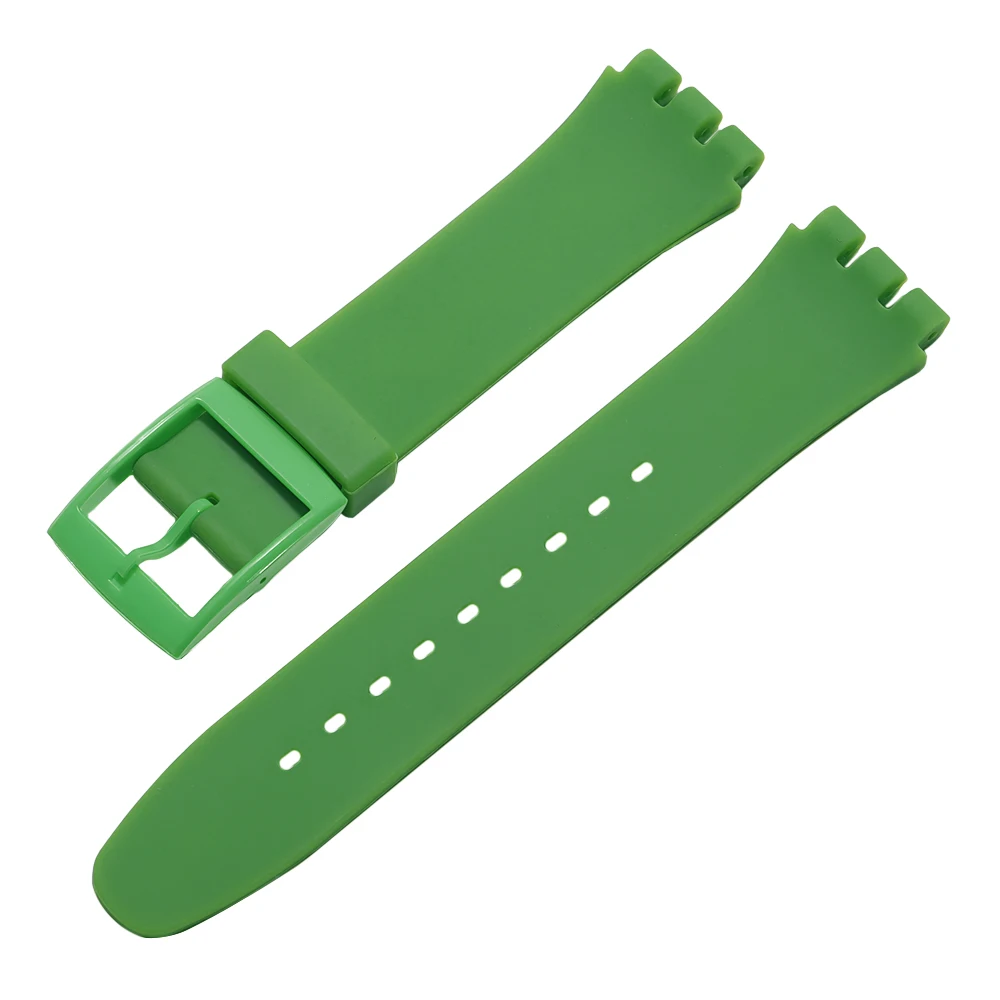 Silikon-Uhrenarmband für Swatch, buntes Sportarmband, Ersatz-Armband, Gummi-Uhrenzubehör, 16 mm, 17 mm, 19 mm, 20 mm – Detail 17