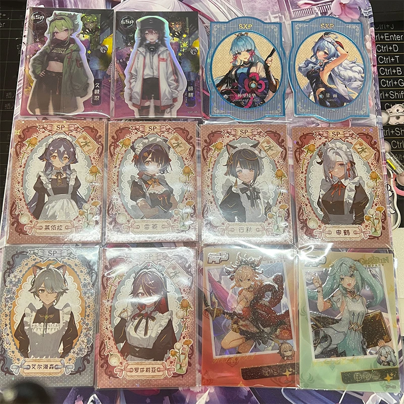 Carte Ganyu Ningguang Nilou Hu Tao Kamisato Ayaka pour garçon, cadeau d'anniversaire et de Noël, collection Goddess Story, SSP, SP, SXP, RP, ATA, KA Club