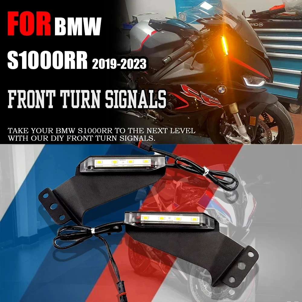 

Motorcycle LED Front turn signal Light For BMW S1000RR 2019 2020 2021 2022 2023 Invisible Wing Indicator Lamp S 1000 RR