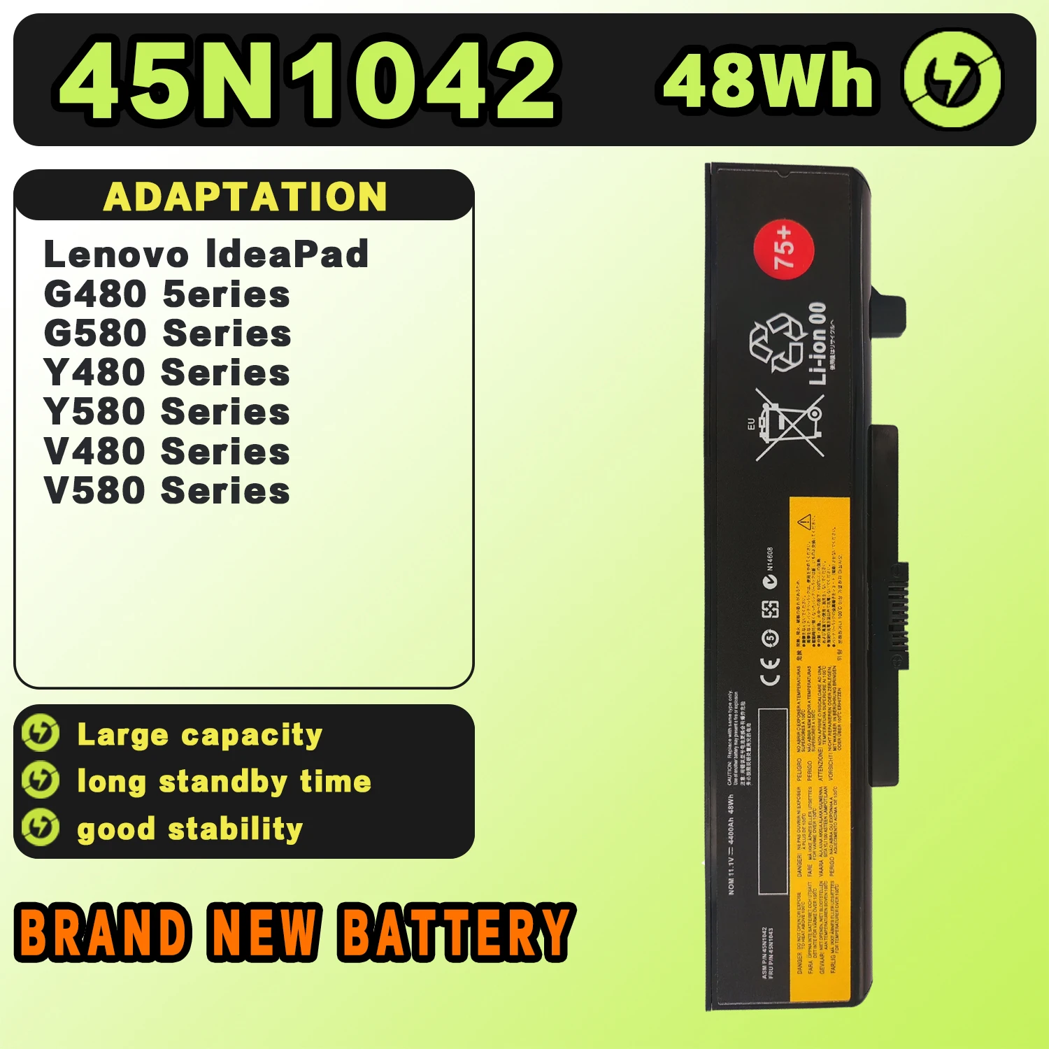 

SAT Laptop Battery for Lenovo 45N1042 ThinkPad Edge V580c E430C E430 V480u V480s E49G M490 Y485 Z480 K49A G480 Series