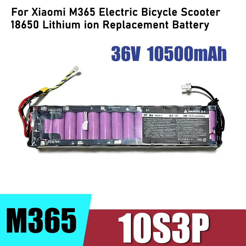 36V 10500mAh 10S3P lithium battery pack,for Xiaomi M365 electric bicycle scooter, waterproof Bluetooth communication