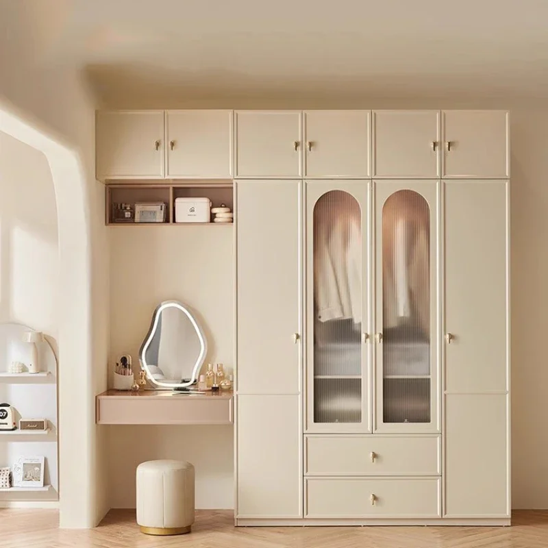 

Large Glass Doors Wardrobe Tall Clothes Nordic Girls Storage Bedroom Closet Organizer Open Armario De Ropa Furniture Home