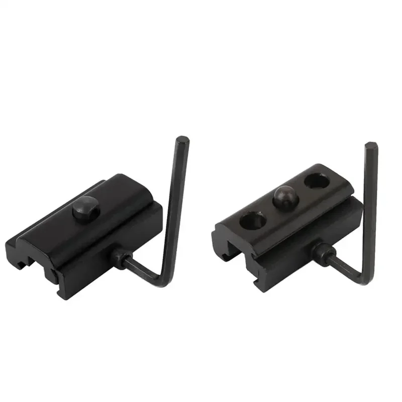 

Tactical Black Aluminum 20mm Bipod Mount Adapter Base Decoration Accessory Two Style
