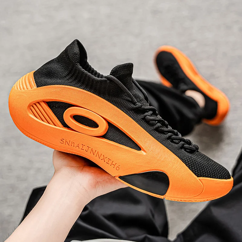 

New Fashion Orange Men's Running Sneakers Comfy Platform Designer Shoes Man Trainers Outdoor Sports Shoes Men zapatillas hombre