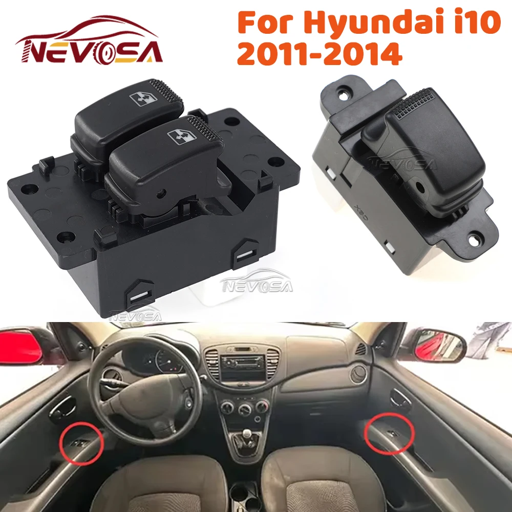 For Hyundai I10 2011 2012 2013 2014 Car Power Window Regulator Switch Rear Left Right Glass Button 935800X0104X 935700X000