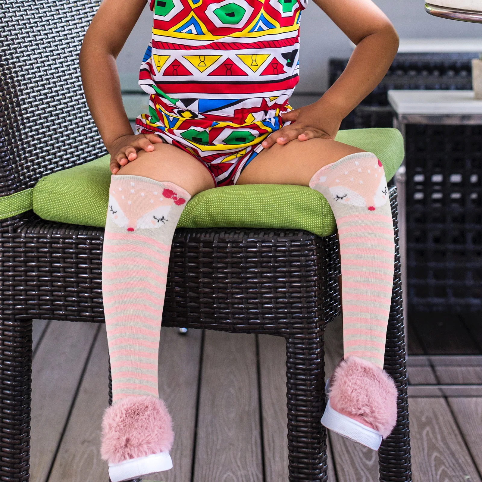 

1Pair Children Knee High Socks Cotton Cute Animal Pattern Long Sock Boot Stockings Comfortable for Daily Outdoor Use