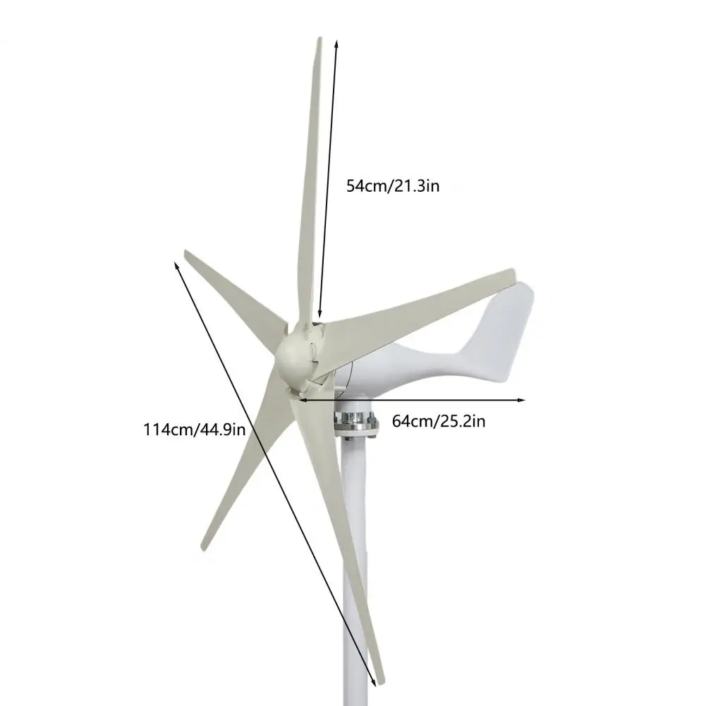 1 Set Wind Generator Powerful High Efficiency Weather-Resistant Speed Easy to Install Industrial Energy Windmill Generator Suit