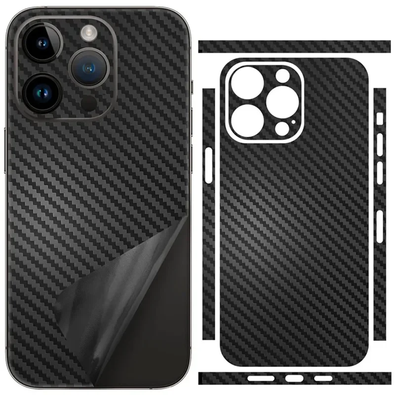 Abreißbare Kohlefaser-Hauthülle für iPhone 17 Air 16 15 14 13 Pro Max Plus 16Pro 17Pro 17Air Back Change Color Sticker Cover