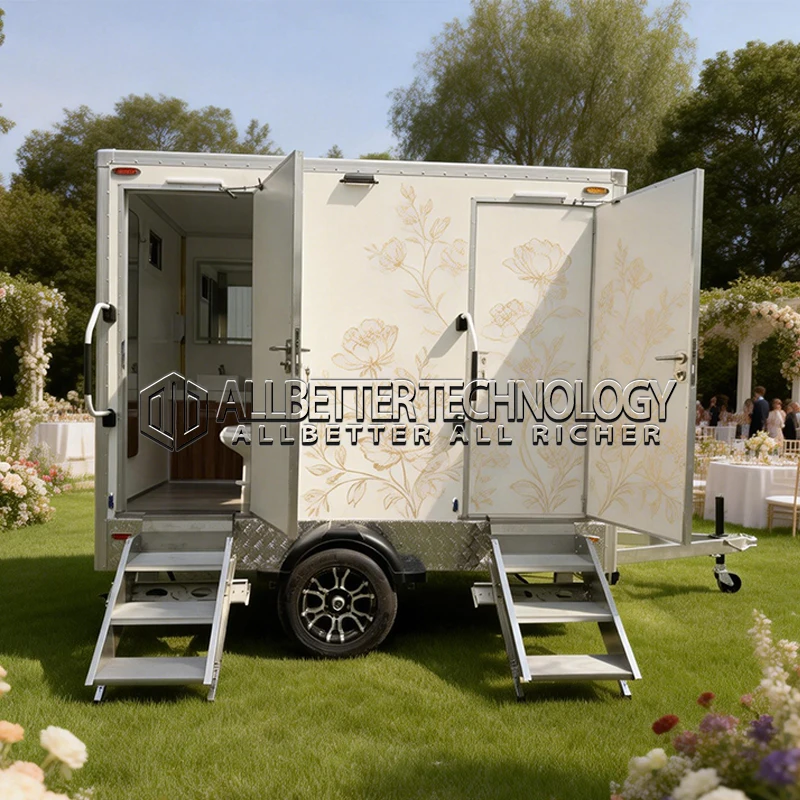 Allbetter Good Quality Restroom Trailer Mobile Bathroom Portable With Shower Toilet Trailer for Outdoor Weddings and Receptions