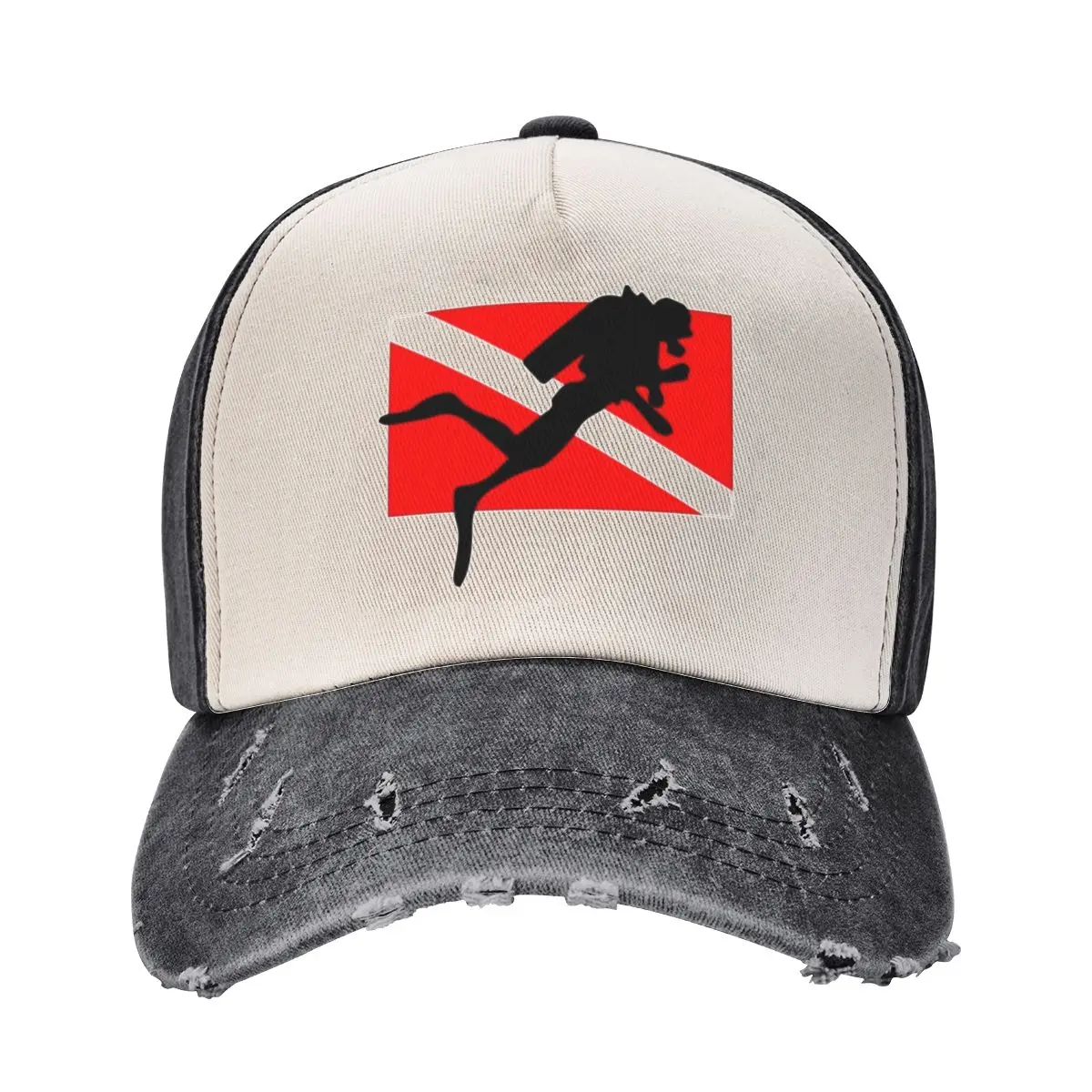 

Scuba diver flag Baseball Cap Funny hats |-F-| sailor cap for men Women's 2025 Men's