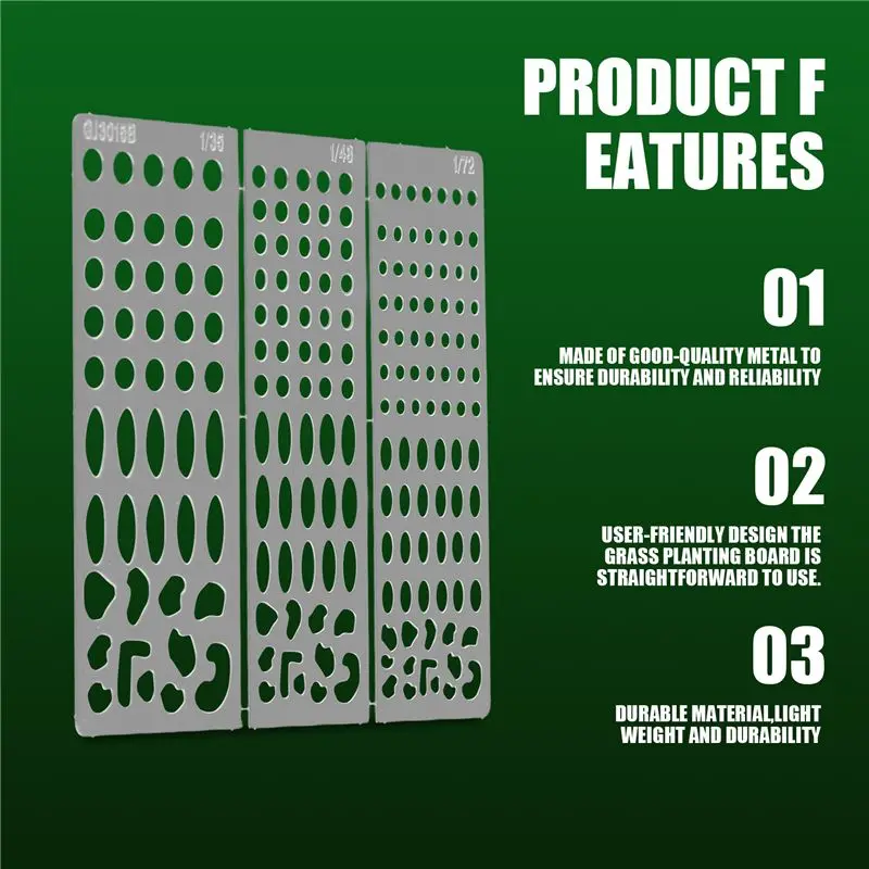 A23E-Scale Static Grass Planting Template Tool For Electrostatic Flock Applicator Scene Sand Table