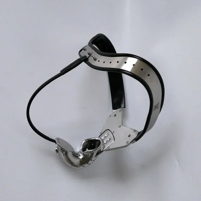 Latest Stainless Steel EMCC Male Chastity Belt Pants Metal Penis Ring Cbt Lockable Cage Bondage Slave Games Sex Toys for Men