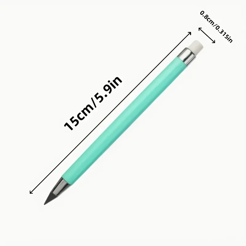 6 Mixed Color Macaron Pencil with Rubber - Exquisite Writing Tool, Durable Creative Writing, Easy to Hold, Pen Core Durable