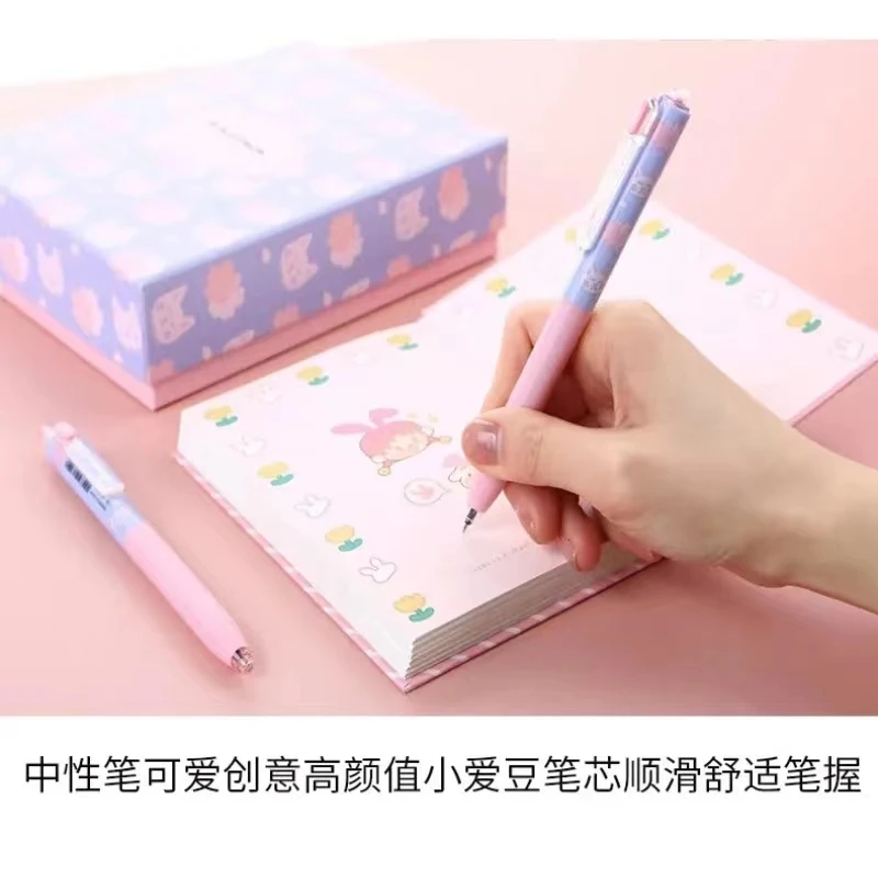 

Платиновая ручка 0,38 мм, набор нейтральных ручек Little Love Bean, подарочная коробка, розовый, фиолетовый, кошка, студент, взрослый, пишущая практика, ручка с чернилами для экзамена