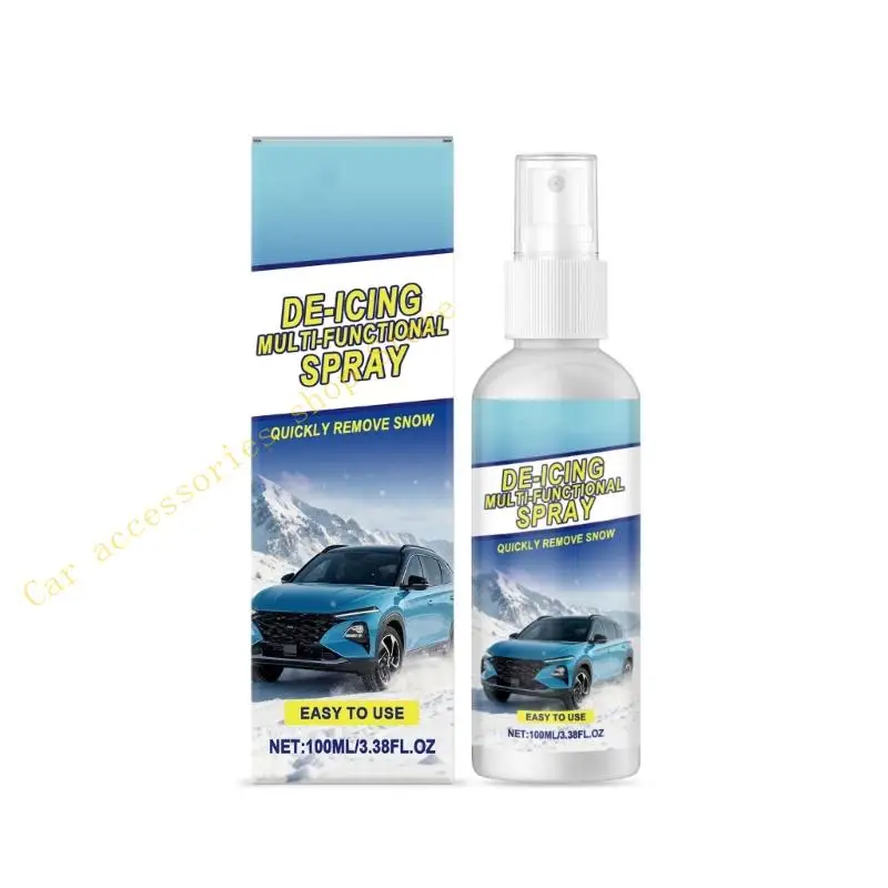 

100ml Car Ice Remover Sprayed Rapid Thawing Formula Safe for Automotive Glass Winter Use