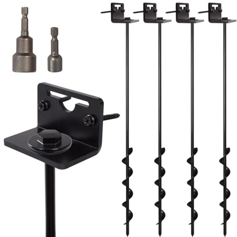 

24 Mobile Home Anchors with Ground Anchor Screw and Brackets Includes Drill Adapter for Secure Installation Ideal for Stabilizi