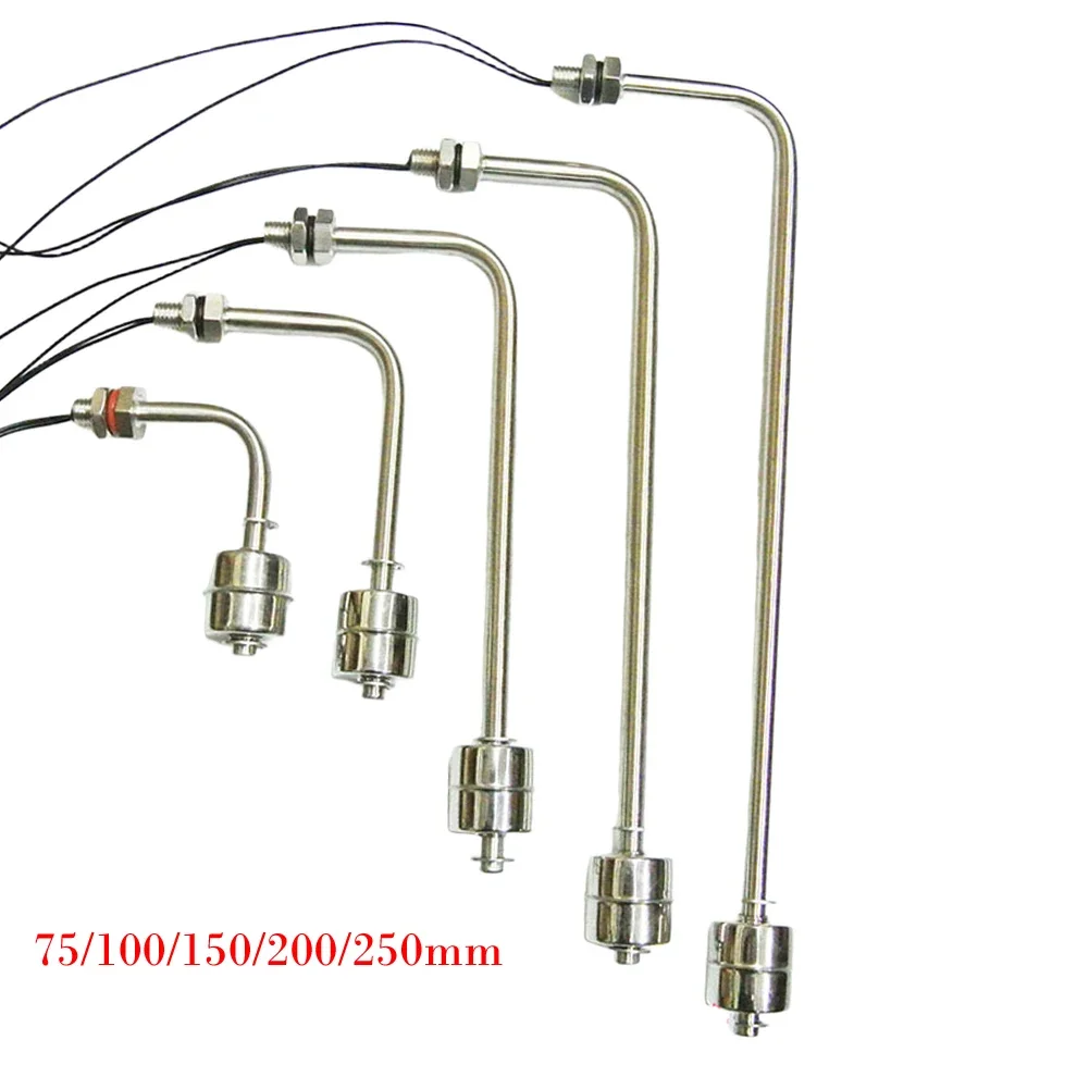 75-250mm Float Switch Stainless Steel Water Tower Tank Liquid Water Level Automatic Level Controller Sensor L Type