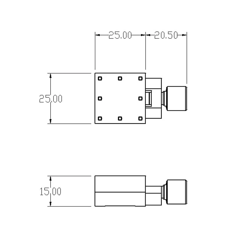 Manual slide trim platform, micrometer, rack and pinion, crossed roller guide, dovetail table, OD/EM