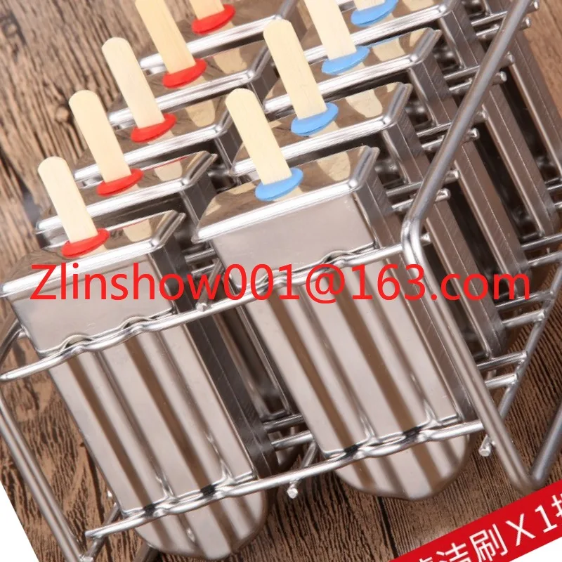 Household 304 stainless steel cream mold Commercial double-slot popsicle mold cream ice grid ice box customization