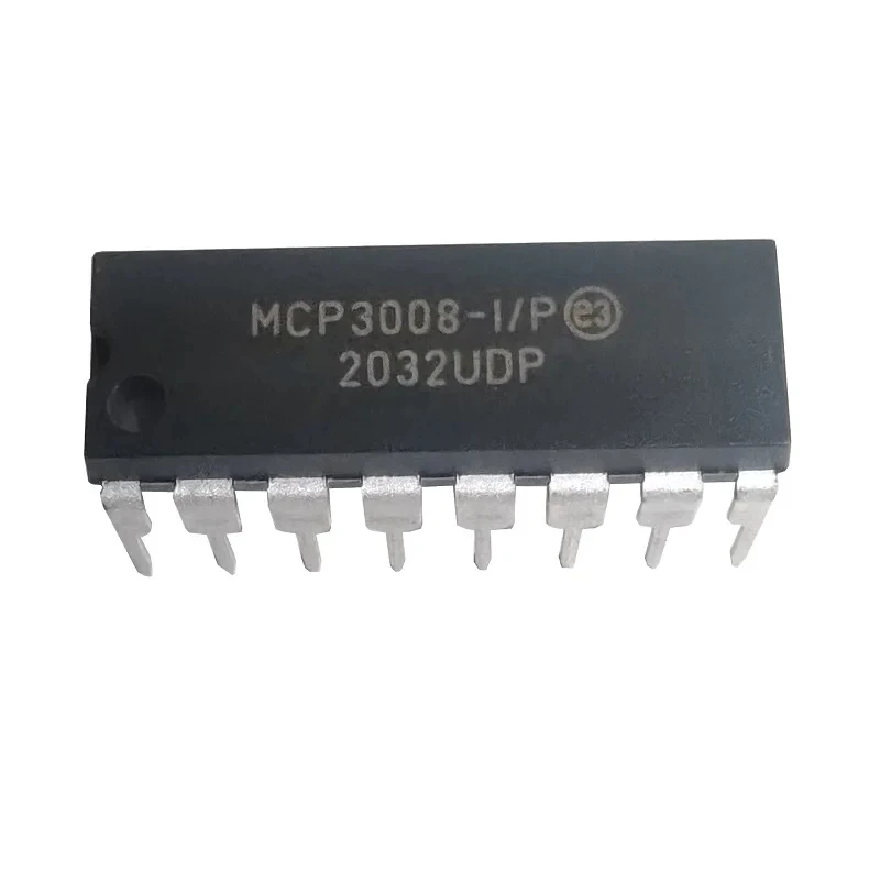 MCP3008-I/P Mcp3008 DIP-16 Mcp 8-Channel 10-Bit ADC with SPI Interface for Raspberry Pi Digital to Analog Converter