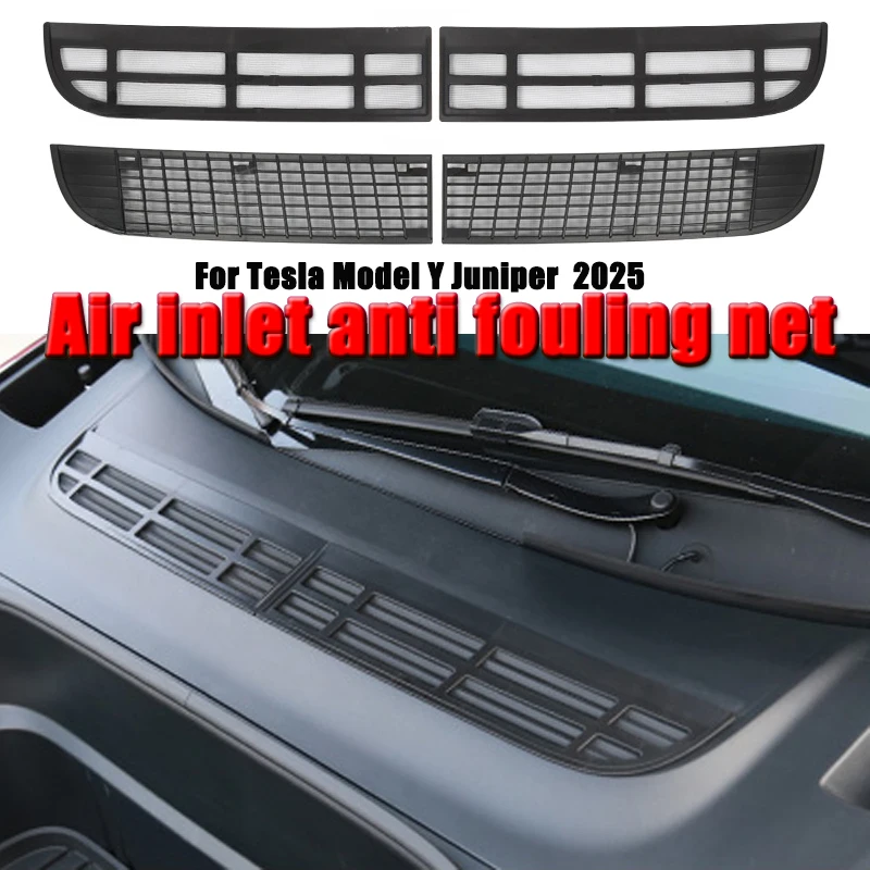 

Защитная сетка для впуска воздуха для Tesla Model Y Junipe 2025, защита от насекомых, крышка, вентиляционная решетка, аксессуары для фильтров