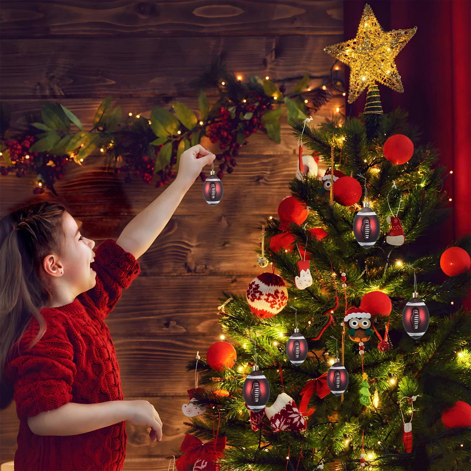 

6Pcs Christmas Ball Ornaments 6Cm Plastic Delicate Baubles Perfect for Xmas Tree Holiday Party Festive Hanging Decoration