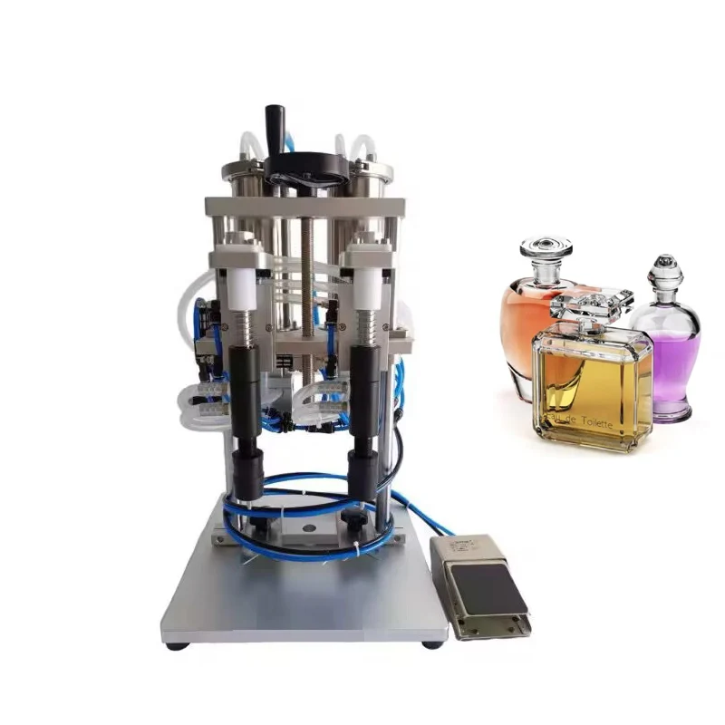 سهلة التشغيل آلة تعبئة العطور كولونيا المياه الندى شبه الأوتوماتيكية ذات الرأسين #3