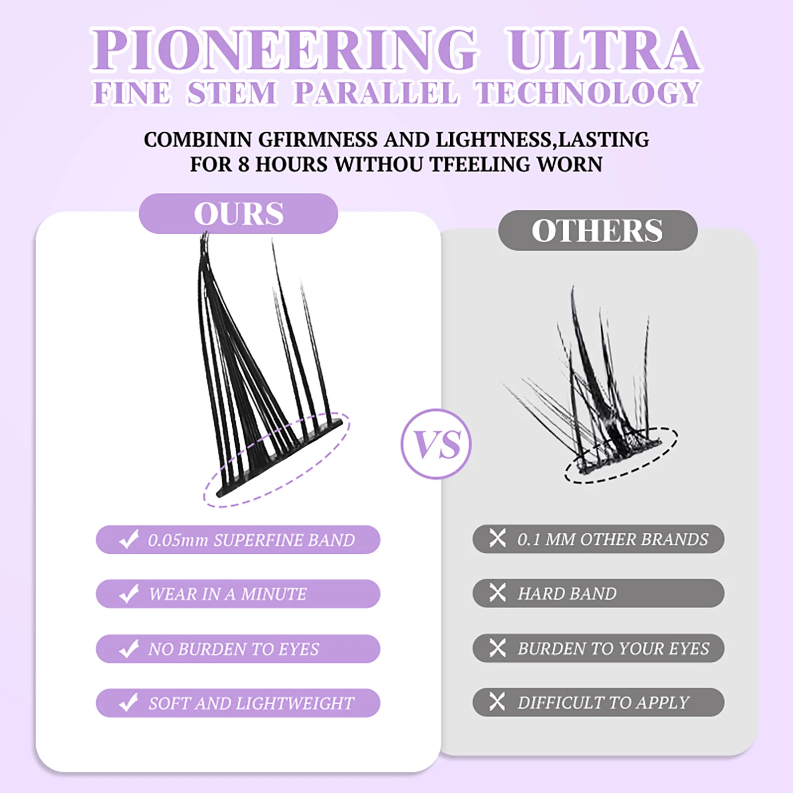 10 แถวธรรมชาติเฉียงบิน Cluster Eyelashes 12-18 มม.DIY ขนตาปลอม Curl Lashes แต่งหน้า reusable