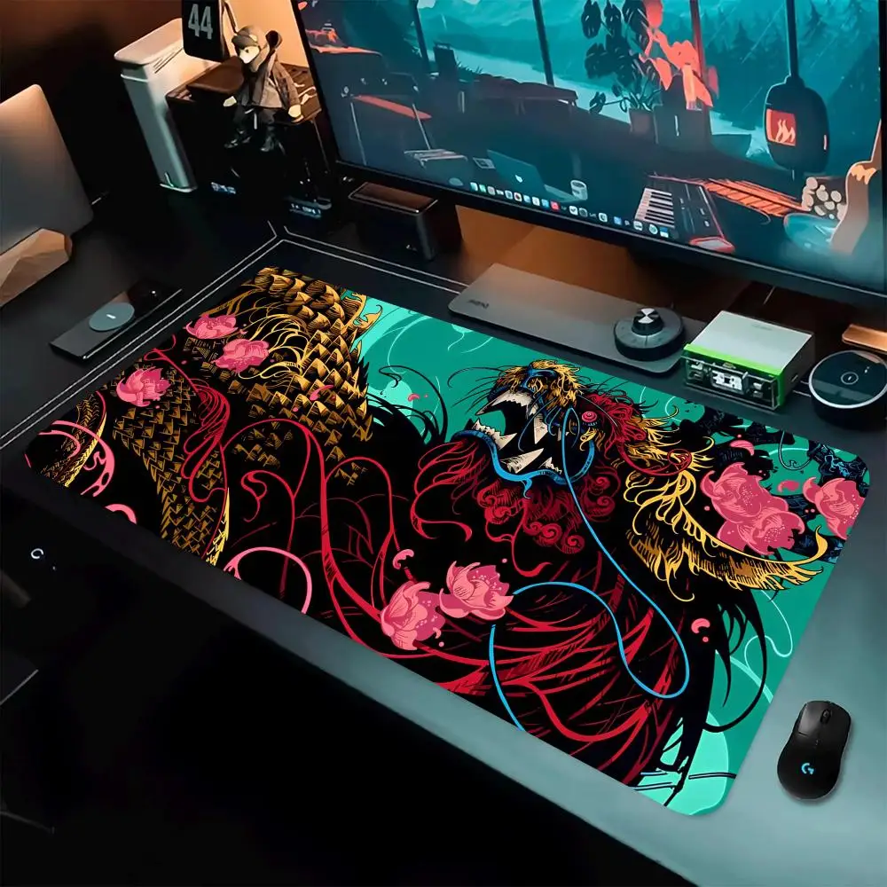 

Коврик для мыши с цветами и странными зверами, большой игровой коврик для мыши, коврик для компьютерной мыши, настольный коврик, коврик для офисной клавиатуры