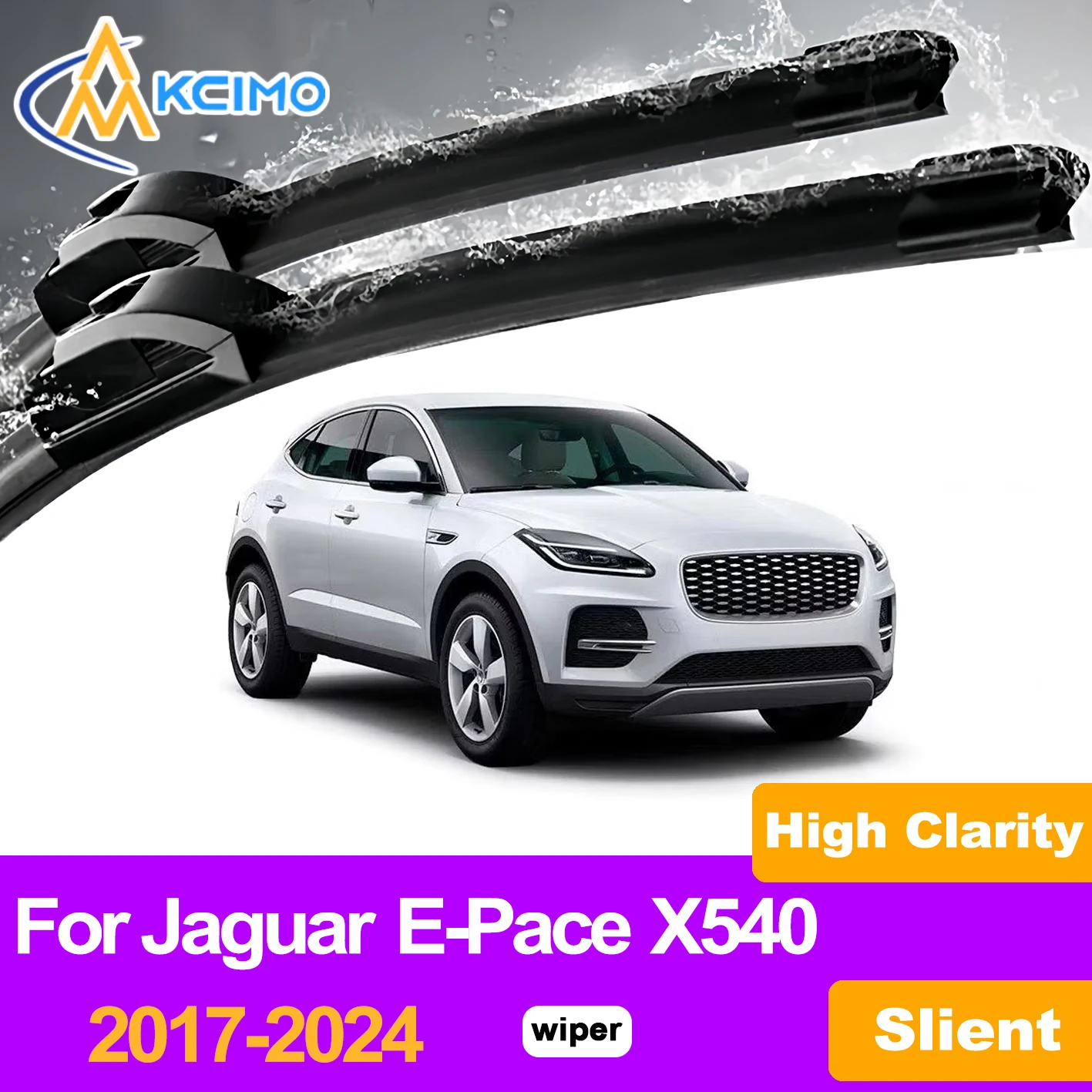 

KCIMO 2PCS Front Windshield Wiper Blades For Jaguar E-Pace X540 2017-2024, Perfect Fit Tool Free Quick Installation