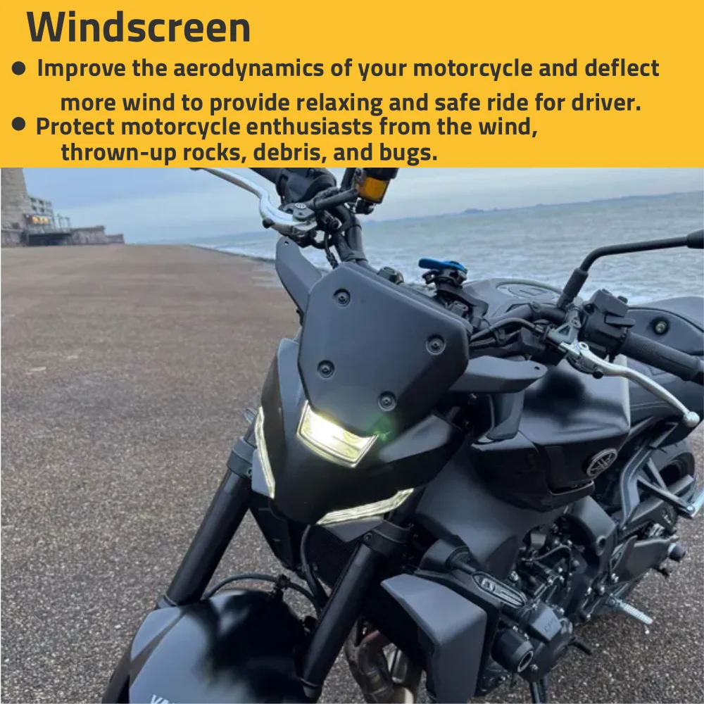 For MT 09 Windshield Windscreen Wind Deflector Air Screen Shield For Yamaha MT-09 2024 2025 MT09 SP Motorcycle CNC Accessories