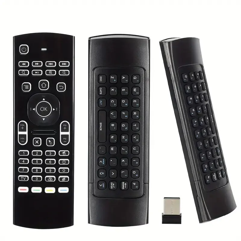 MX3 Podświetlana myszka zdalna 2.4G Bezprzewodowa klawiatura RF dla Android TV Box X96 Mini H96 MAX dla Smart Home