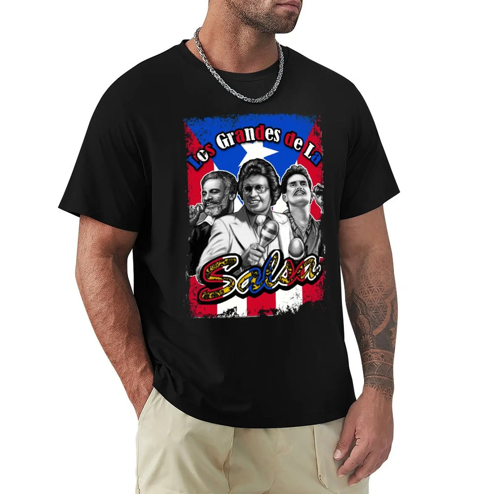 

Los Grandes de la Salsa T-Shirt man clothes Blouse oversized graphic tee t shirts for men cotton