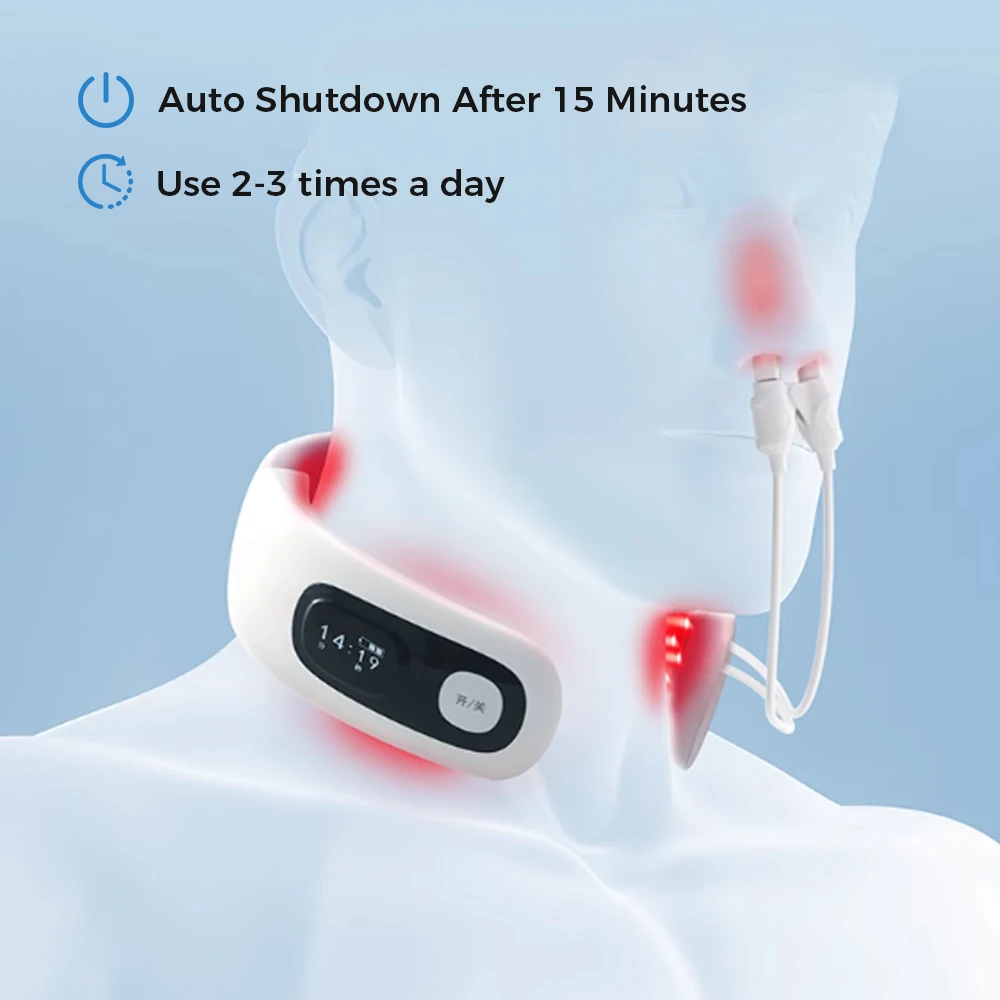 Trending Products 2024 New Arrivals Neck Shoulder Massager for Pain Relief Relaxation Cervical Spine with Red Light Heat