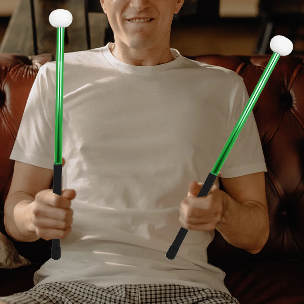 

2pcs Aluminum Alloy Timpani Mallets Felt Head Bass Drum Stick Percussion Instrument Accessory For Marching Drum Replacement