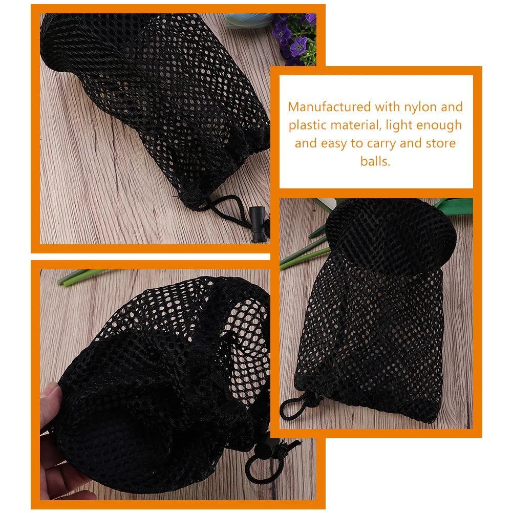 5Pcs Golf Ball Storage Bags Nylon Drawstring Pouch Durable Mesh Organizer for Tennis Table Tennis Baseballs Golfing Ball Pouch