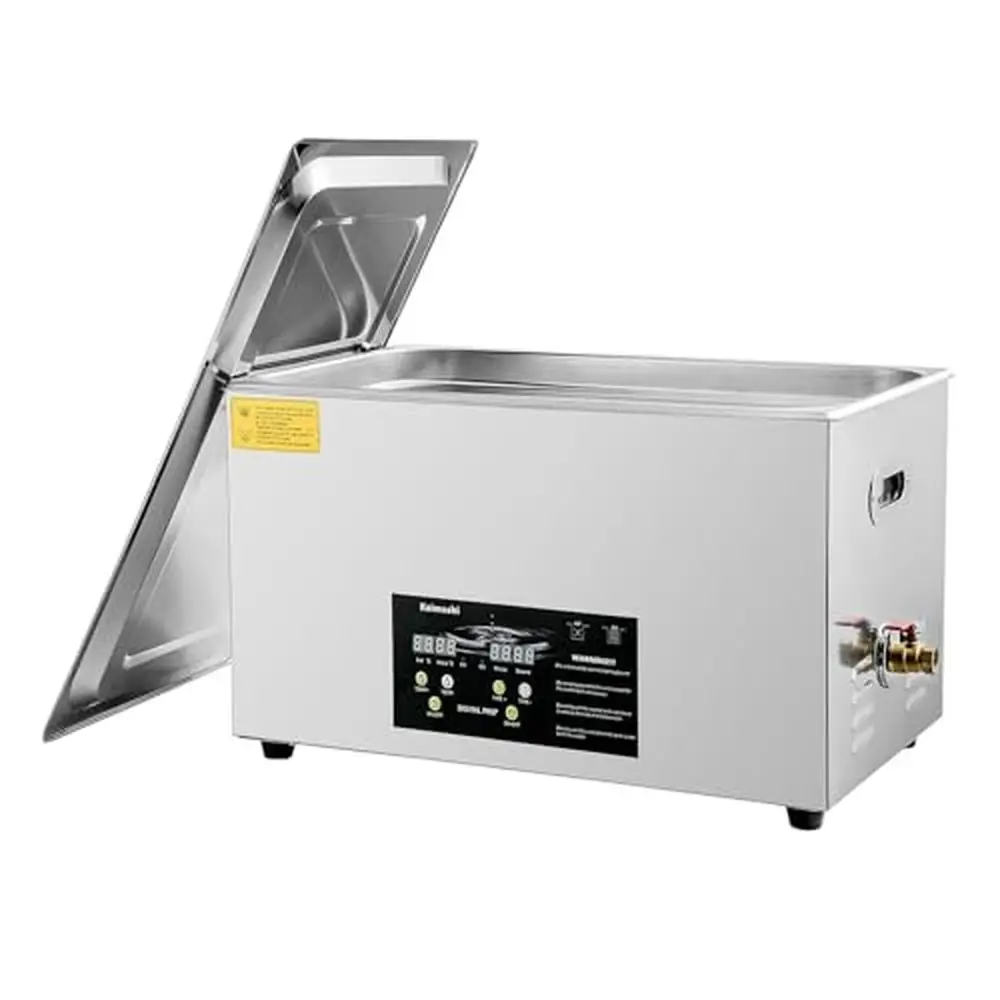 30L Stainless Steel Ultrasonic Cleaning Machine with Digital Timer & Heater Powerful 40KHz 600 Watts Sonic Parts Cleaner