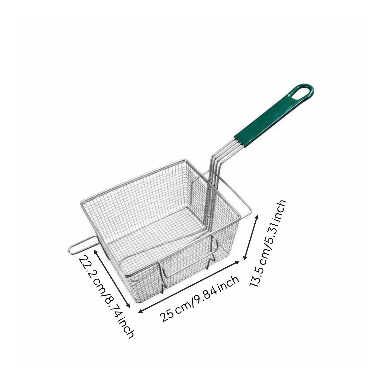 Deep Fryer Basket Front Front Attachment Design Stainless Steel Mesh Basket Rust-Resistant Stainless Steel Frying Colander for