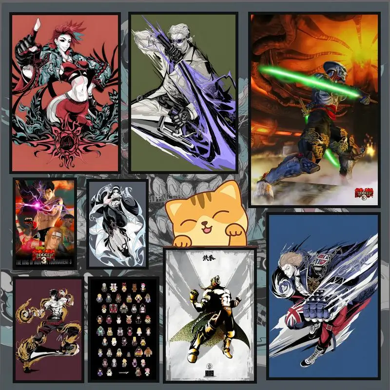 Game TEKKEN Poster HD Anime Hot Theme Singer/OST/Movie-Waterproof Self-Stick Home Decor