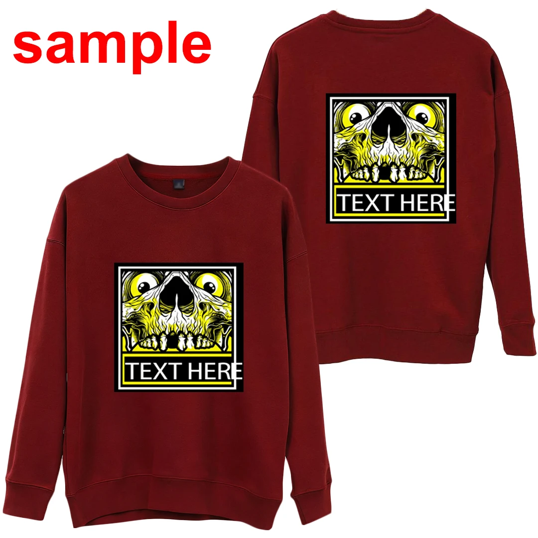 Felpe unisex oversize autunnali in cotone 340gsm Logo personalizzato Stampa ricamo Pullover Felpe con cappuccio da uomo classiche Harajuku O-Collo