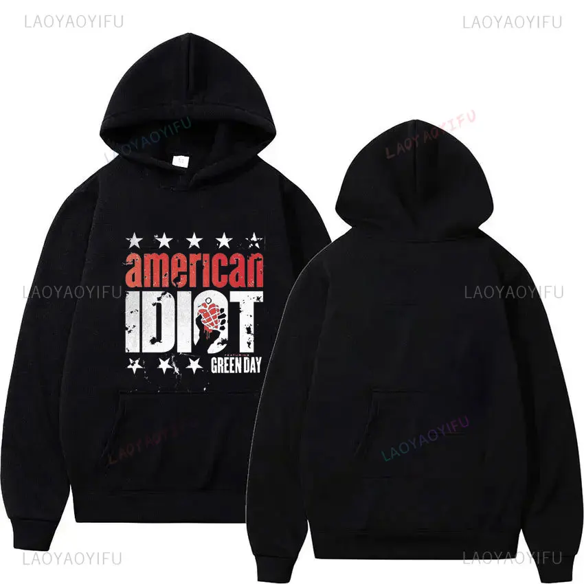 New Arrived Men Hoodie Autumn Green Day \' AMERICAN IDIOT ALBUM COVER \' Hoodies - Nuevo Y Oficial Unisex Sweatshirt Men Hoody